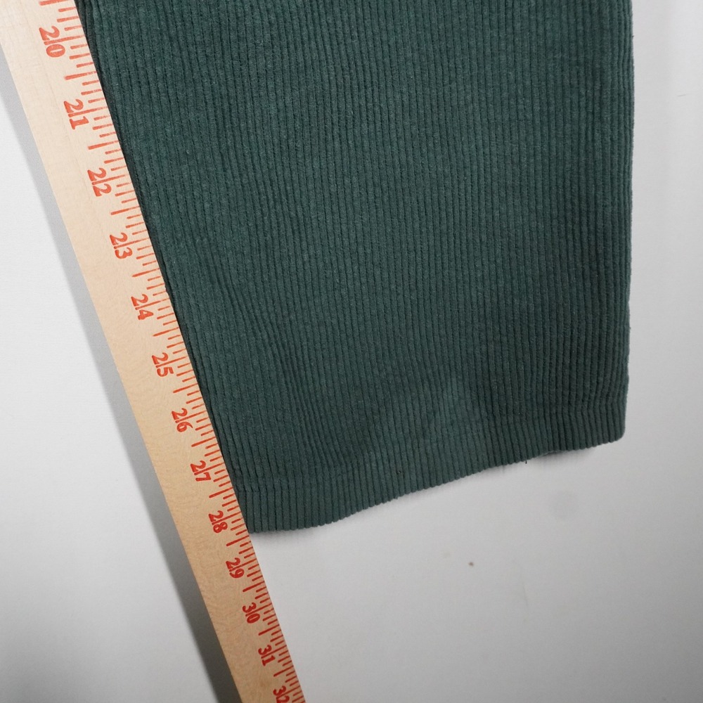 Krooked Skateboard Corduroy Pants M Green Wide Leg Streetwear Eyes Logo Skater - Picture 6 of 10